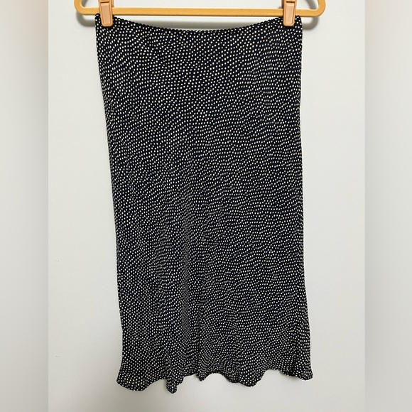 Astuces bias cut navy blue white polka dot skirt - Picture 4 of 4